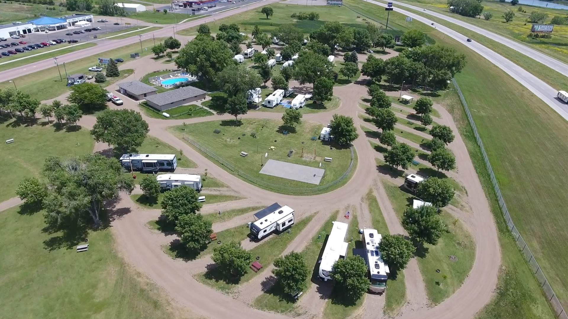 Oasis Campground overhead view