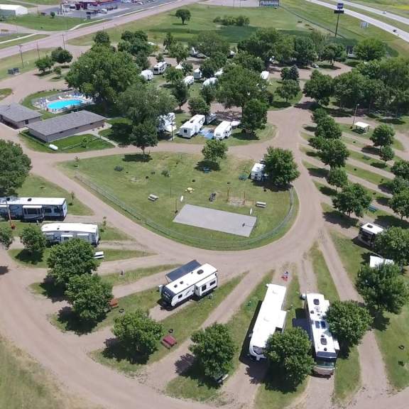 Oasis Campground overhead view