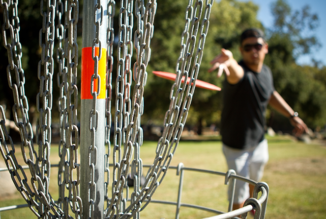 Man playing Frisbee Golf
